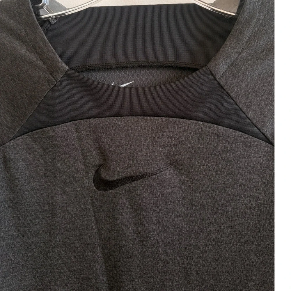 Nike Dri-FIT Mens Gray Raglan Performance Training Gym Shirt Large L